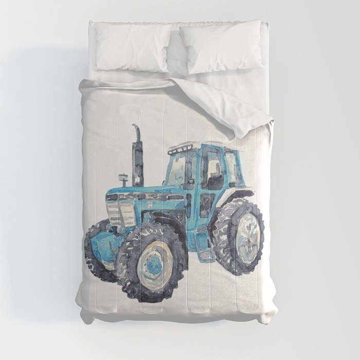Blue tractor print Comforter
