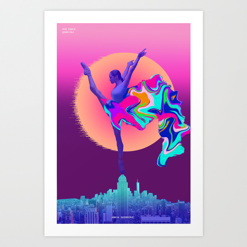 Aesthetic Sun Dance Art Print By Amayag1 Society6