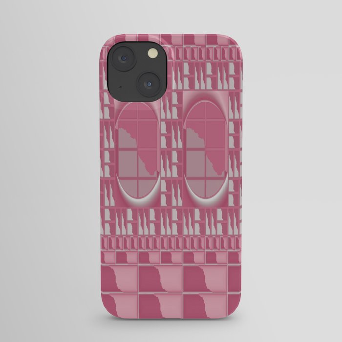 Rose Pink Geometric Abstract iPhone Case
