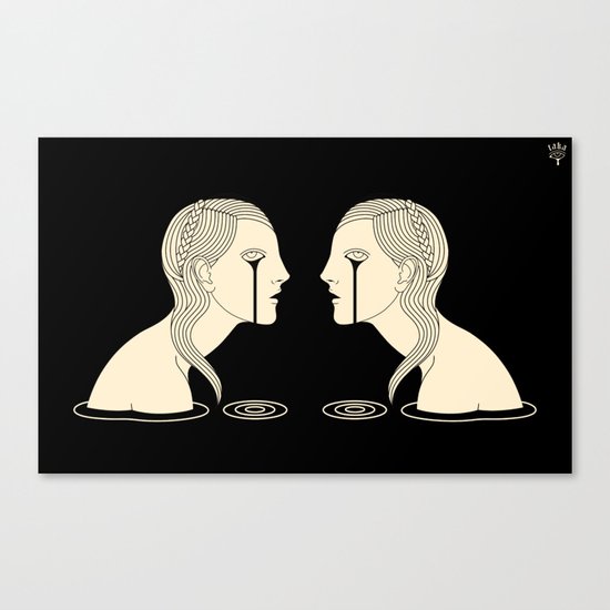 Girl in Tears Canvas Print