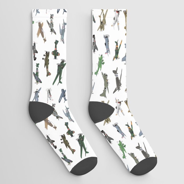 Various WW2 Planes Socks by NorseTech Society6