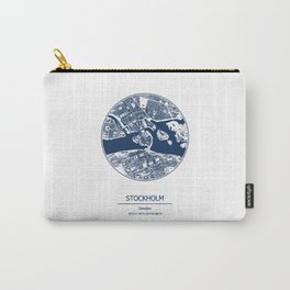 Stockholm city map coordinates Carry-All Pouch