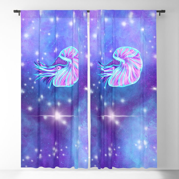 The Celestial Chambered Nautilus Blackout Curtain