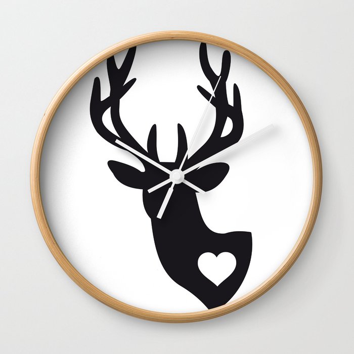 Love Deer Wall Clock