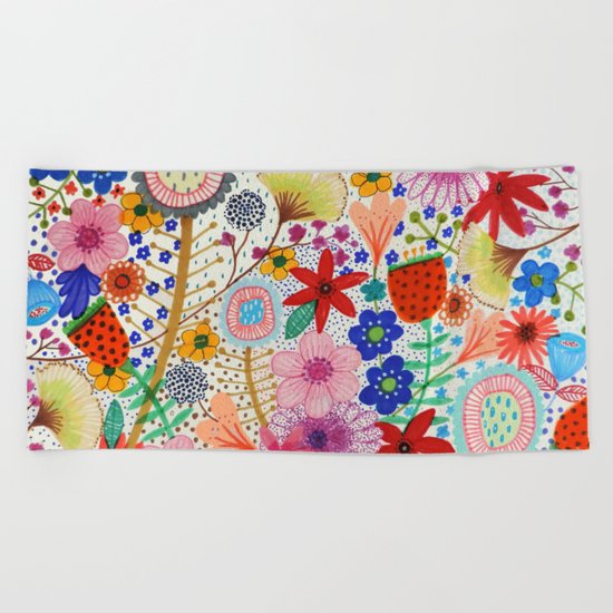 fleur-moi Beach Towel