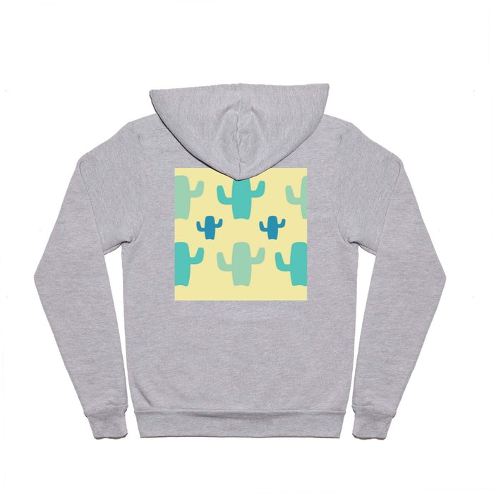 Green Cactus with Yellow Background Hoody