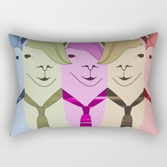 Lama Hipster Design Rectangular Pillow