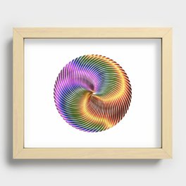 Chromatic Swirling Sphere. Recessed Framed Print