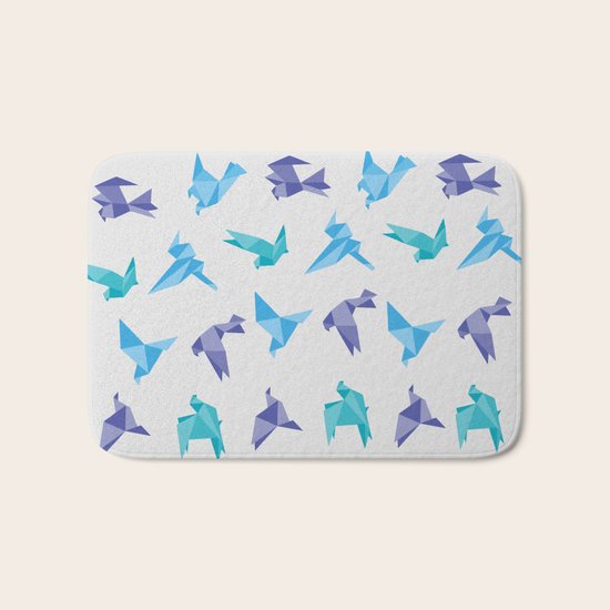 ORIGAMI BIRDS Bath Mat