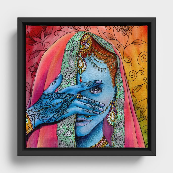 Indian Bride Framed Canvas
