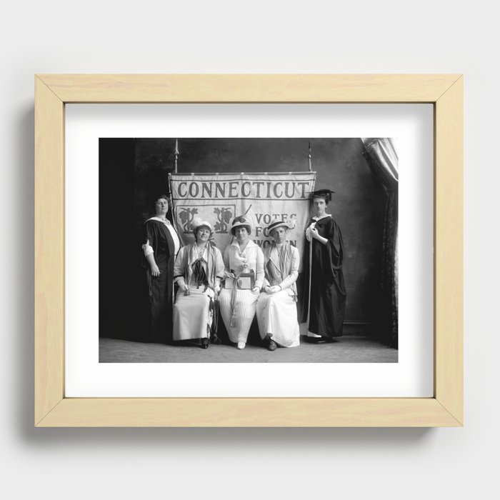 Connecticut Woman Suffrage Association Group Portrait Recessed Framed Print