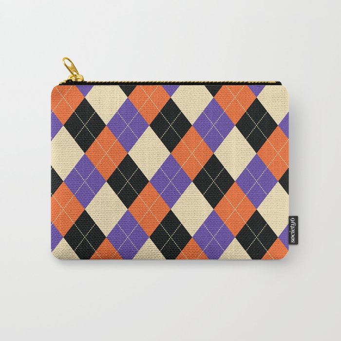 Halloween Argyle Background 03 Carry-All Pouch