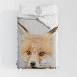 Baby Fox - Colorful Duvet Cover