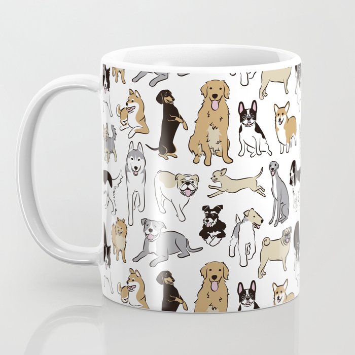 Coffee mugs with online dogs on them