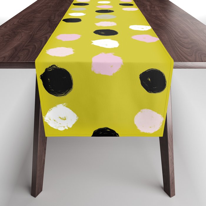 Scatter Dots in Mustard Mix Table Runner