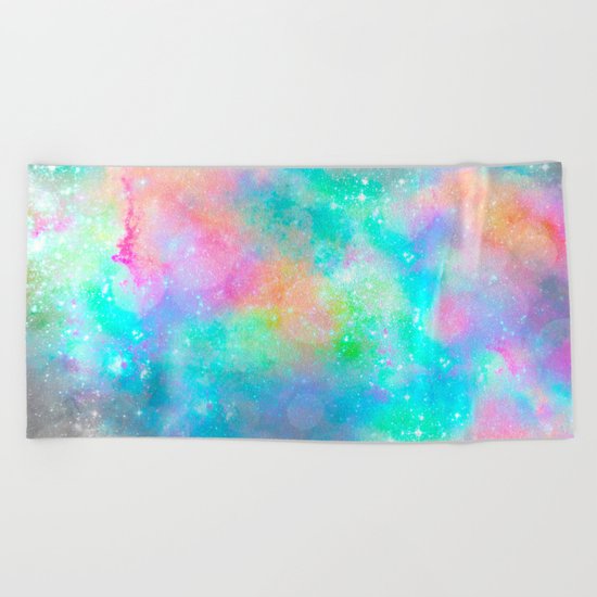 The Soul Becomes Dyed With the Colors of it's Thoughts (Galactic Watercolors) Beach Towel