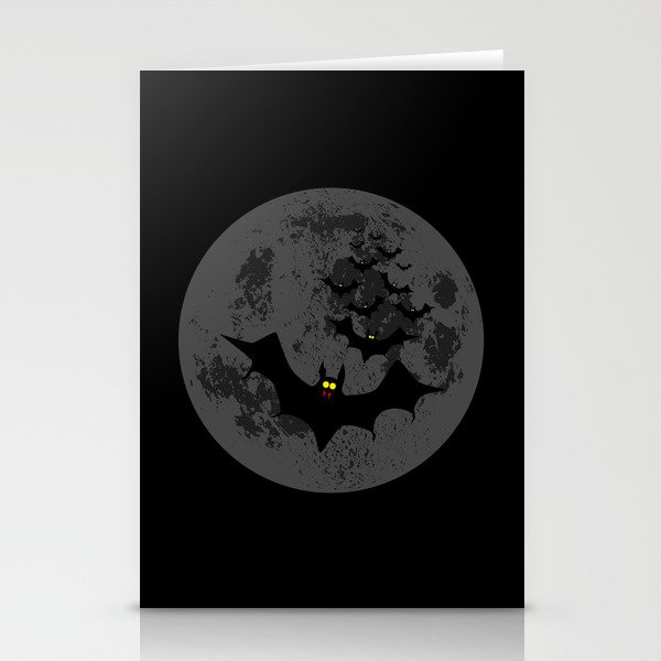 Vampire Bats Against The Dark Moon Stationery Cards
