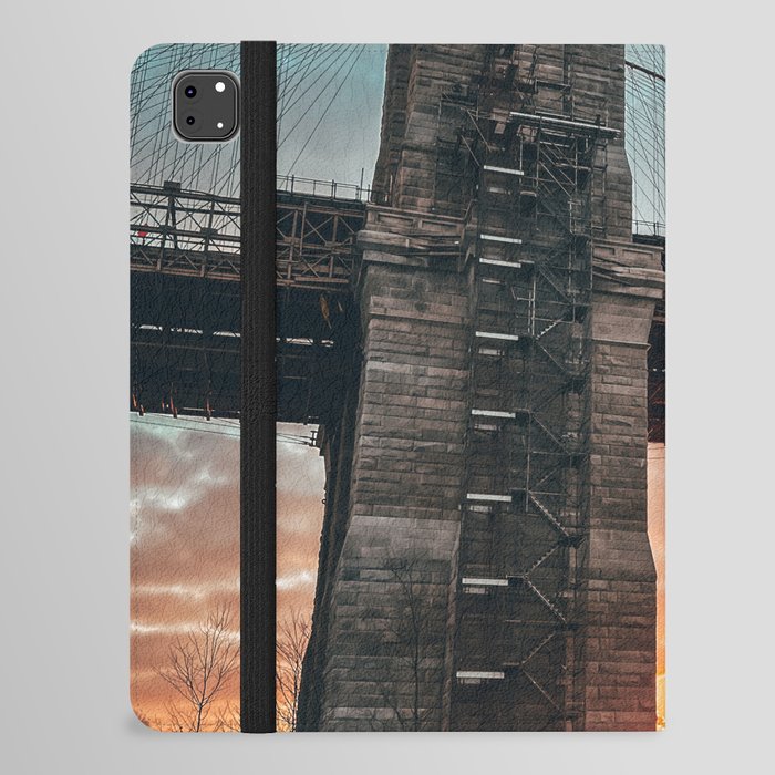 New York City Brooklyn Bridge during winter iPad Folio Case