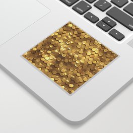 Golden honeycomb pattern Sticker