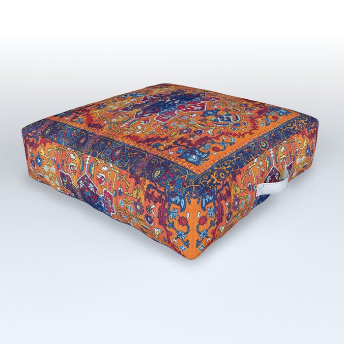 Saffron Elegance: Timeless Berber Atlas Moroccan Aesthetics Outdoor Floor Cushion