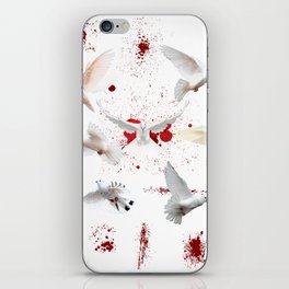 65 MCMLXV Cosplay Bloody White Doves of Peace Pattern iPhone Skin