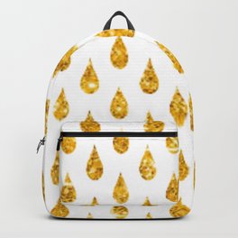 gold raindrops Backpack | Pattern, Goldrain, Goldtears, Tear, Goldglitter, Graphicdesign, Pop Art, Raindrops, Raindrop, Glitter 