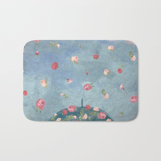 I Wished for a Rose Rain for You Bath Mat