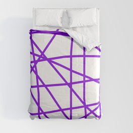 Doodle (Violet & White) Comforter