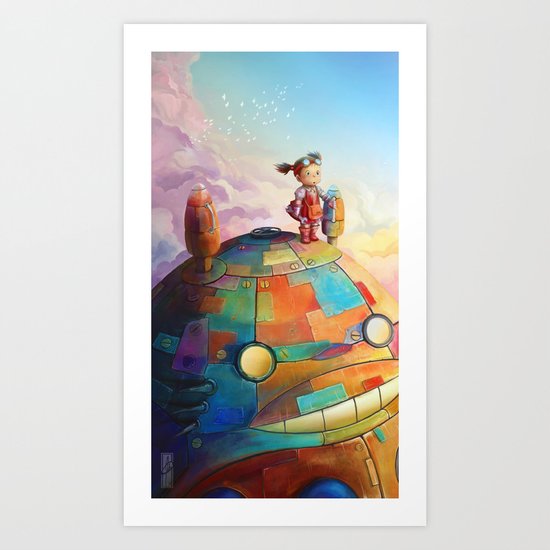 MEI and TOTORO Art Print