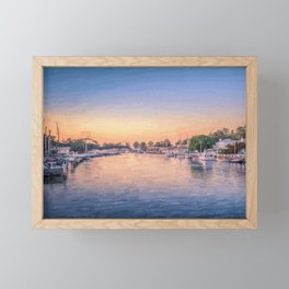Port Fairy Sunset  (digital painting) Framed Mini Art Print