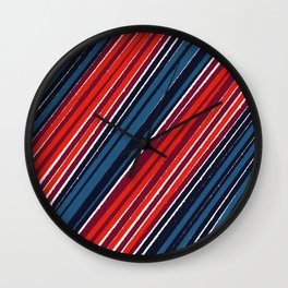 Abstract colorized stripes Wall Clock