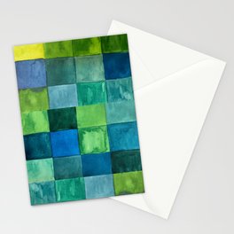 watercolor checkers Stationery Cards
