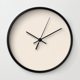 Warm Off White Solid Color Pairs PPG Lotus Petal PPG1073-1 - All One Single Shade Hue Colour Wall Clock