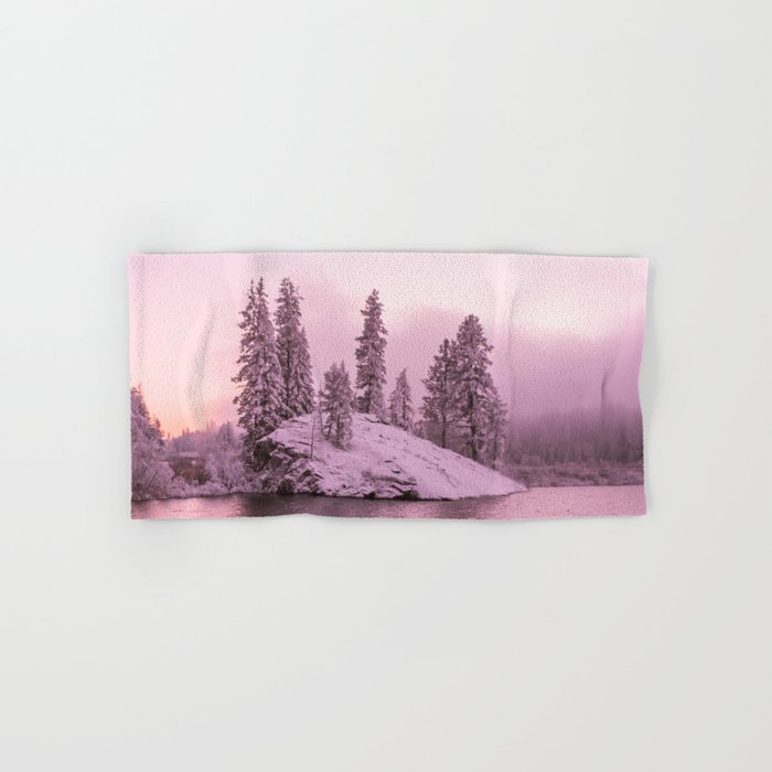 Sunset Island in Winter Hand & Bath Towel