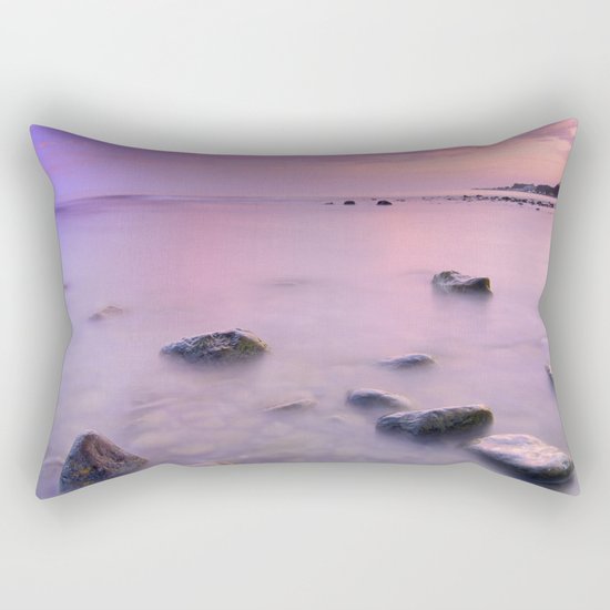 "Pink Sunset. Mediterranean sea." Rectangular Pillow