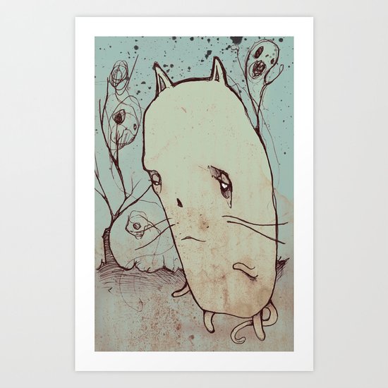 Ghost Cat Art Print