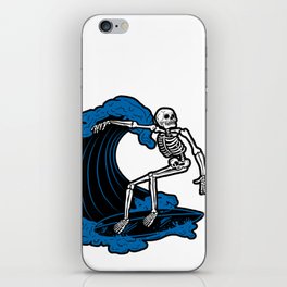 Skeleton Surfing iPhone Skin