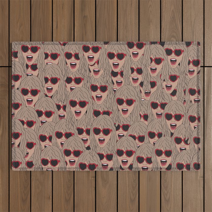 TaylorSwift Faces Outdoor Rug