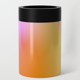Color Gradient - Colorful Bright Abstract Art Design Pattern in Pink Red and Yellow Can Cooler