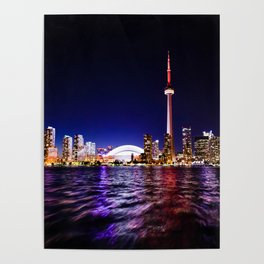 Canada Photography - Colorful Toronto In The Night Poster