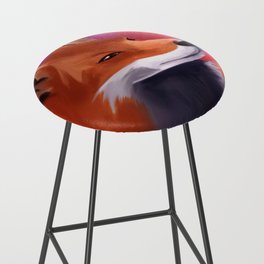 Fox Painting Bar Stool