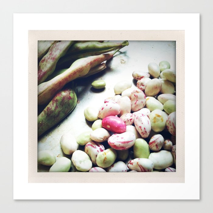 Colorful pile of Organic Beans -- Great for your kitchen! Retro photo shows off nature's bounty :-) Canvas Print