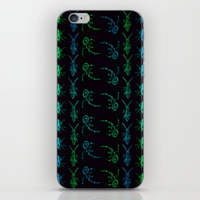 Neon Insect Stripes 2 iPhone Skin