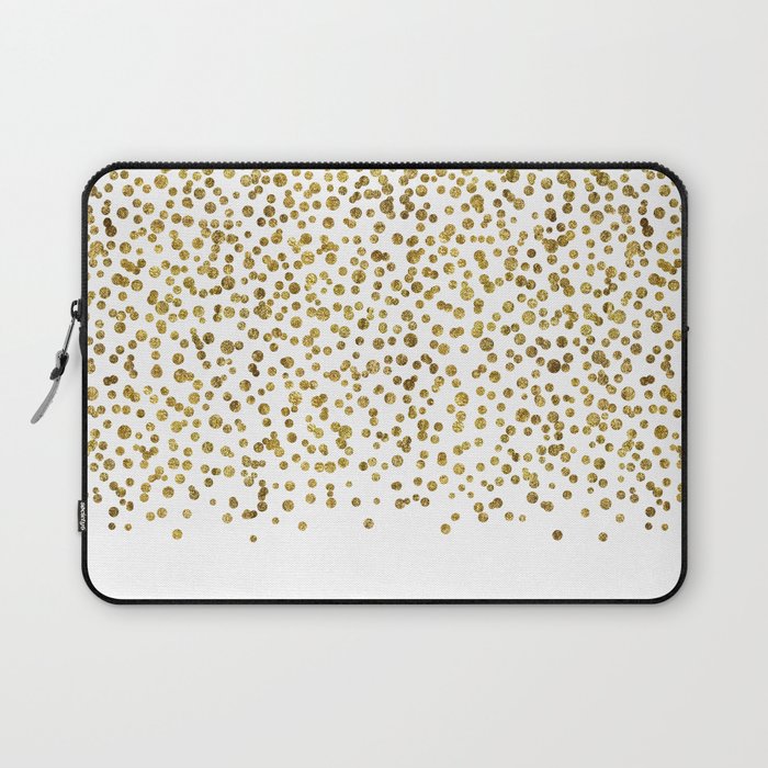 Gold Confetti Sparkle And Shine Laptop Sleeve By