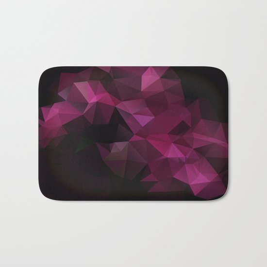 Abstract background of triangles polygon design bright colors Bath Mat