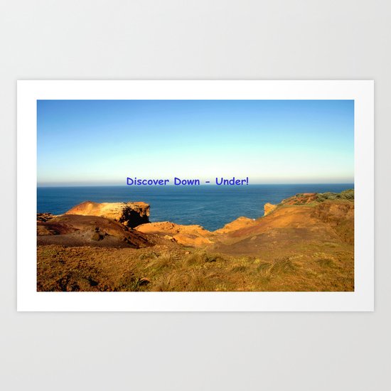 Discover Down - Under! Art Print