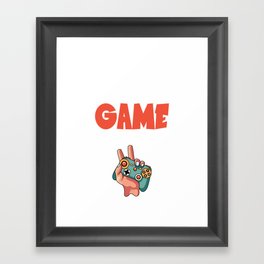 Eat Sleep Game Repeat gamer Framed Art Print