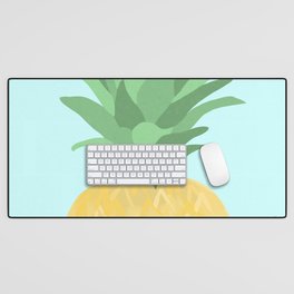 Pop Up Pineapple - Teal Desk Mat