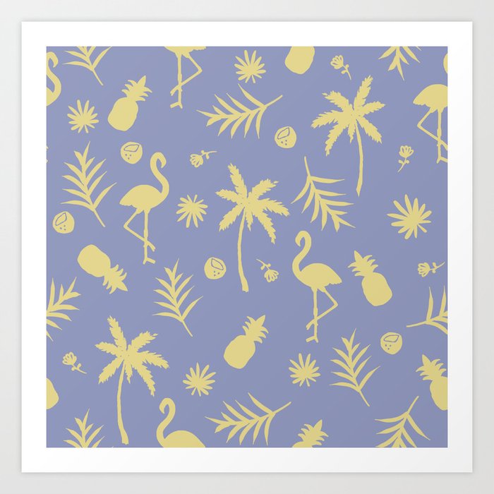 Tropical vibes pattern Art Print
