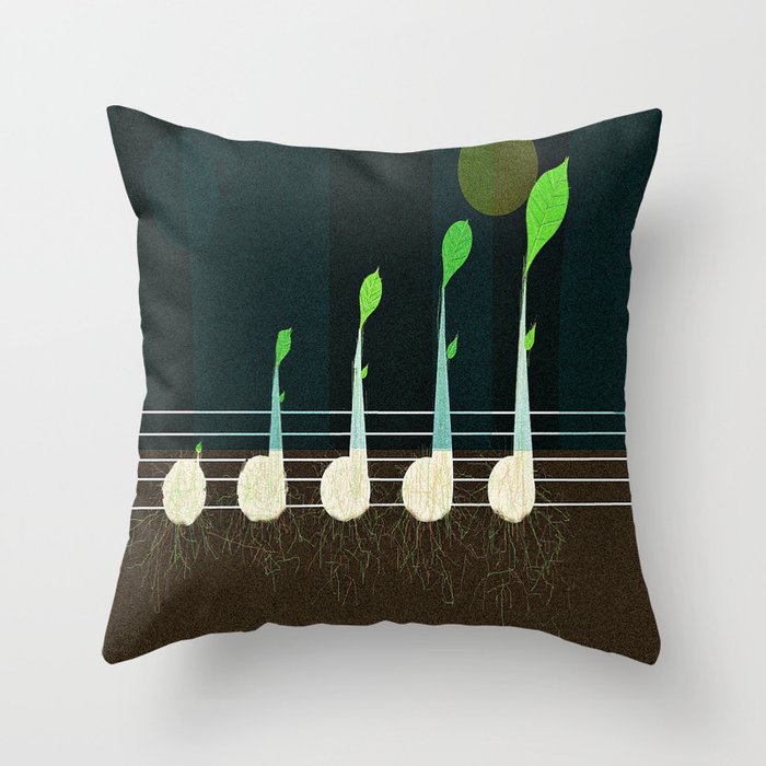 music seeds Throw Pillow